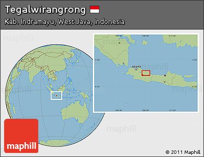 Savanna Style Location Map of Tegalwirangrong