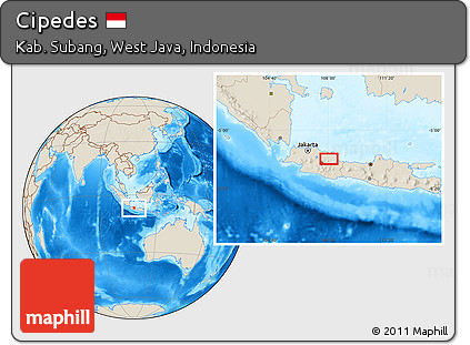 Shaded Relief Location Map of Cipedes