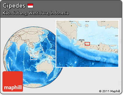 Shaded Relief Location Map of Cipedes