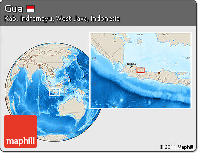 Shaded Relief Location Map of Gua
