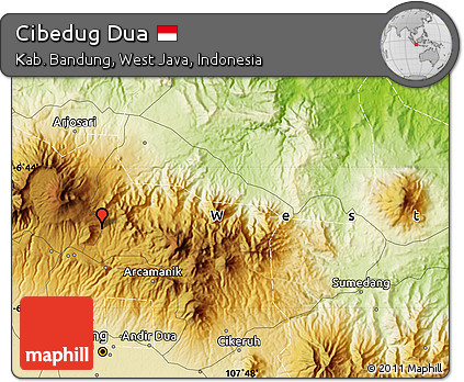 Physical Map of Cibedug Dua
