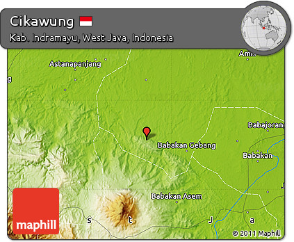 Physical Map of Cikawung