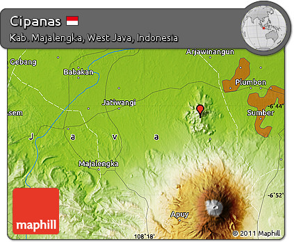 Physical Map of Cipanas