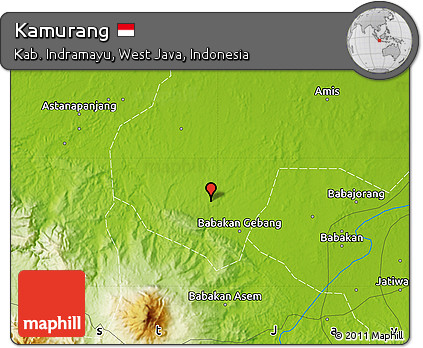 Physical Map of Kamurang