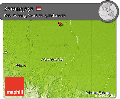 Physical Map of Karangjaya