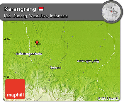 Physical Map of Karangrang