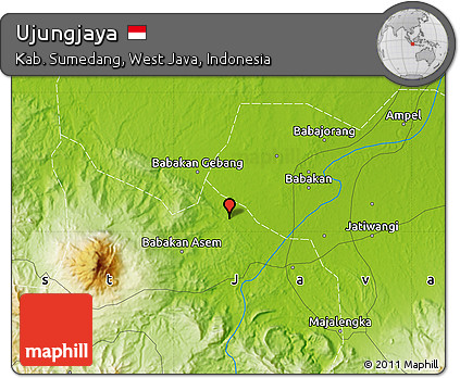 Physical Map of Ujungjaya