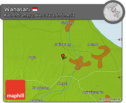 Physical Map of Wanasari