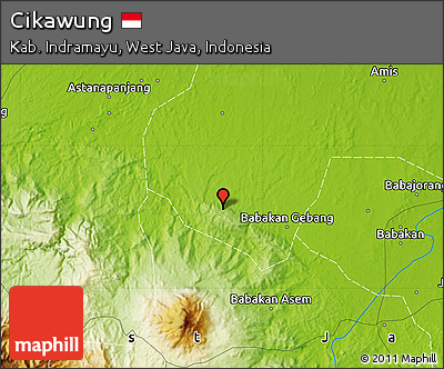 Physical Map of Cikawung