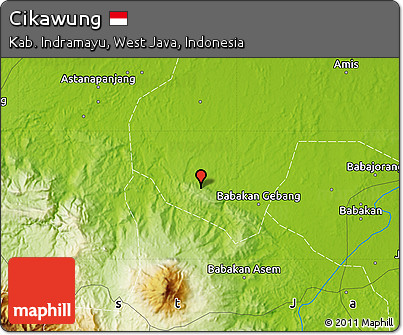 Physical Map of Cikawung
