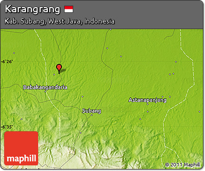 Physical Map of Karangrang