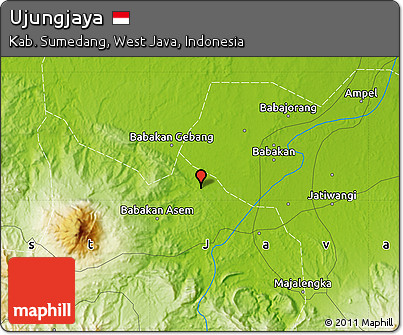Physical Map of Ujungjaya
