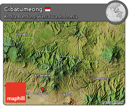 Satellite Map of Cibatumeong