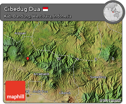 Satellite Map of Cibedug Dua