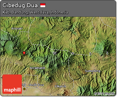 Satellite Map of Cibedug Dua