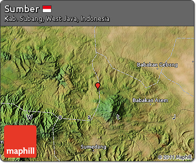 Satellite Map of Sumber