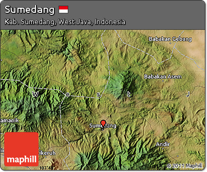 Satellite Map of Sumedang