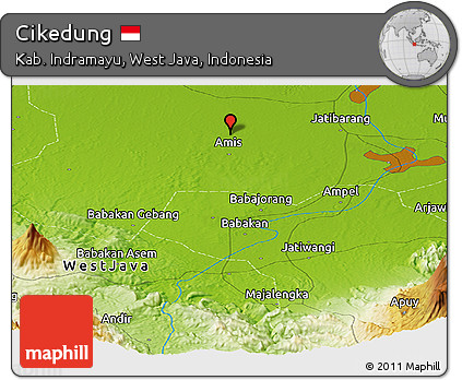 Physical Panoramic Map of Cikedung