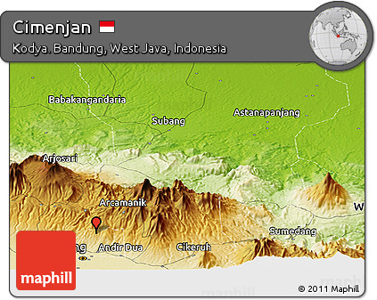Physical Panoramic Map of Cimenjan