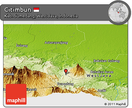 Physical Panoramic Map of Citimbun