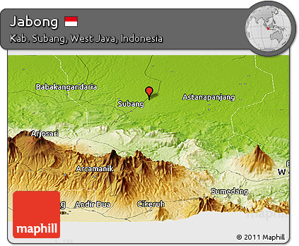 Physical Panoramic Map of Jabong