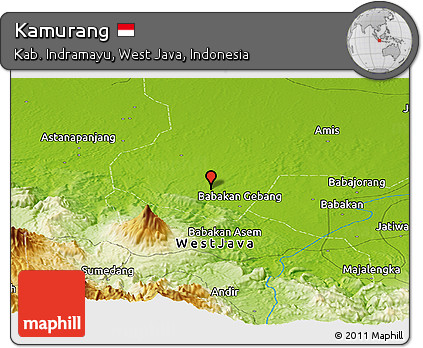 Physical Panoramic Map of Kamurang