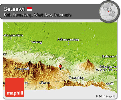 Physical Panoramic Map of Selaawi