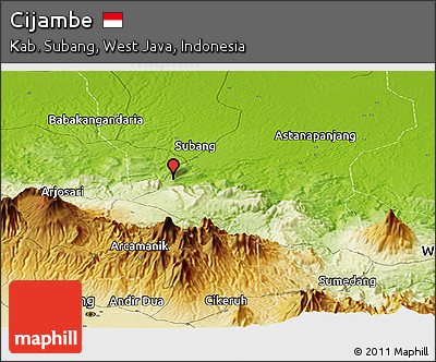 Physical Panoramic Map of Cijambe