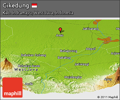 Physical Panoramic Map of Cikedung