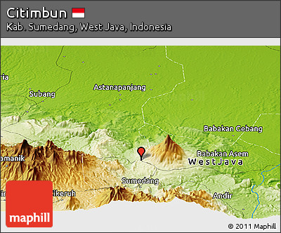 Physical Panoramic Map of Citimbun