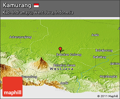 Physical Panoramic Map of Kamurang