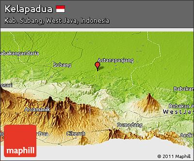 Physical Panoramic Map of Kelapadua