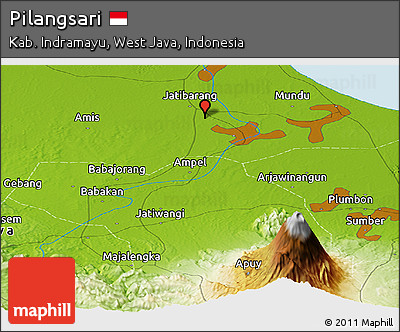 Physical Panoramic Map of Pilangsari