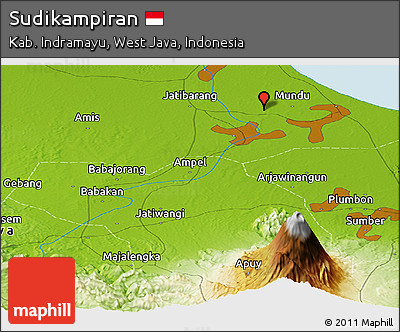 Physical Panoramic Map of Sudikampiran