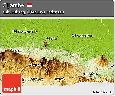 Physical Panoramic Map of Cijambe