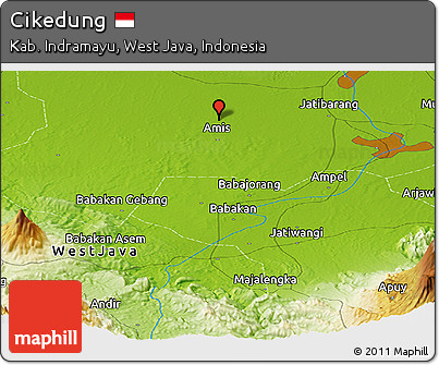 Physical Panoramic Map of Cikedung