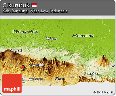 Physical Panoramic Map of Cikurutuk
