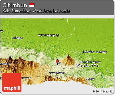Physical Panoramic Map of Citimbun