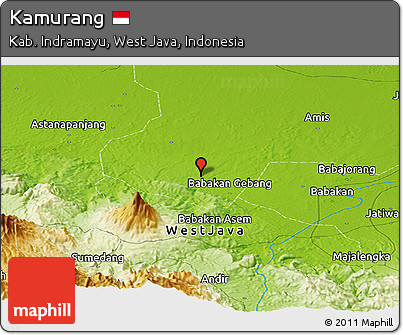 Physical Panoramic Map of Kamurang