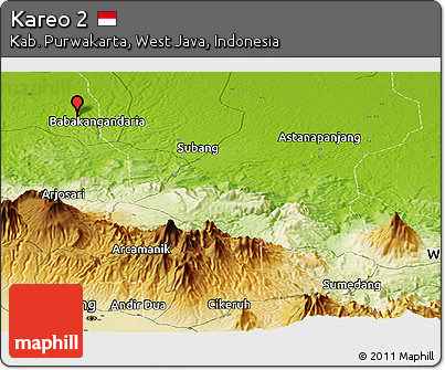 Physical Panoramic Map of Kareo 2
