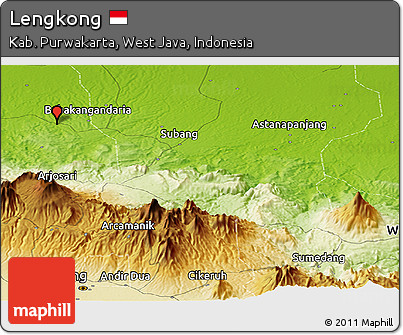 Physical Panoramic Map of Lengkong