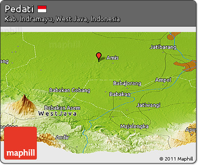 Physical Panoramic Map of Pedati