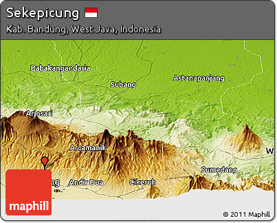Physical Panoramic Map of Sekepicung