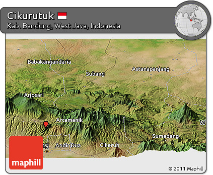 Satellite Panoramic Map of Cikurutuk