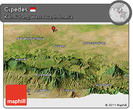 Satellite Panoramic Map of Cipedes