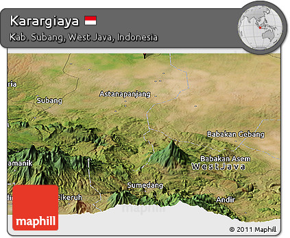 Satellite Panoramic Map of Karargiaya