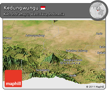 Satellite Panoramic Map of Kedungwungu