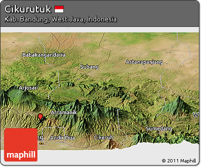 Satellite Panoramic Map of Cikurutuk