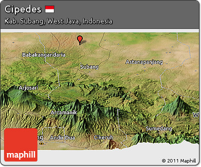 Satellite Panoramic Map of Cipedes
