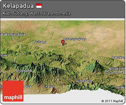 Satellite Panoramic Map of Kelapadua